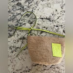 Authentic LOEWE anagram crossbody shoulder bag small basket logo.